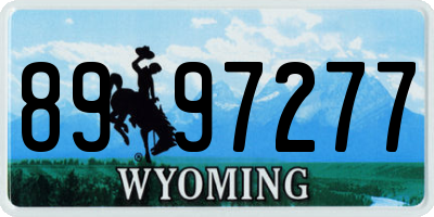 WY license plate 8997277