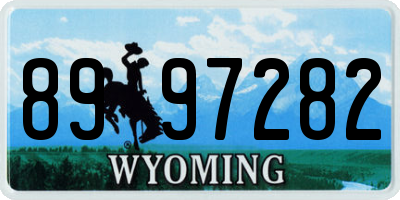 WY license plate 8997282