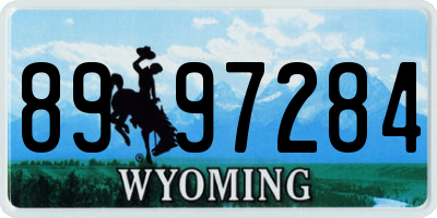 WY license plate 8997284