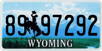 WY license plate 8997292