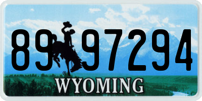 WY license plate 8997294