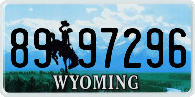 WY license plate 8997296