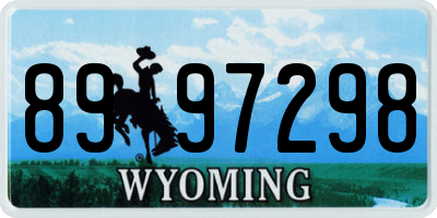WY license plate 8997298