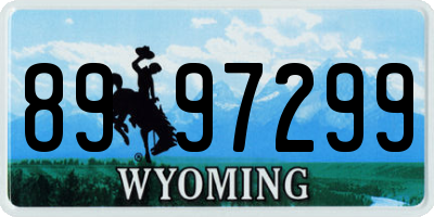 WY license plate 8997299