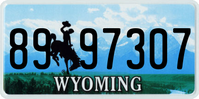 WY license plate 8997307