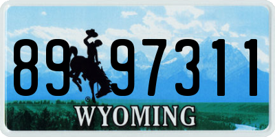 WY license plate 8997311