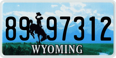 WY license plate 8997312