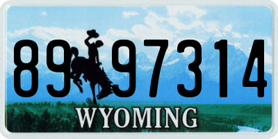 WY license plate 8997314