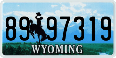 WY license plate 8997319