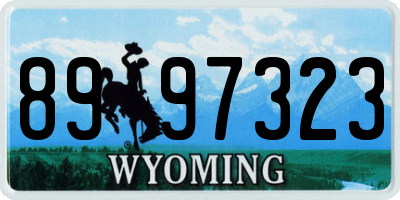 WY license plate 8997323