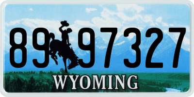 WY license plate 8997327