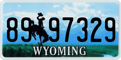 WY license plate 8997329