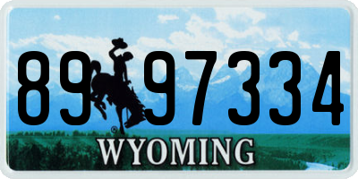 WY license plate 8997334