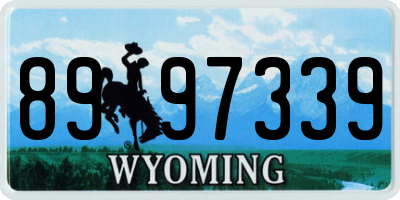 WY license plate 8997339