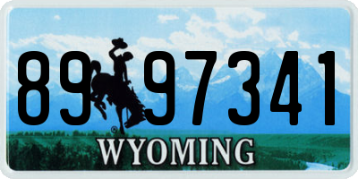 WY license plate 8997341
