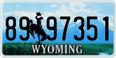 WY license plate 8997351