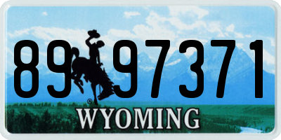 WY license plate 8997371