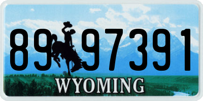 WY license plate 8997391