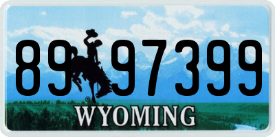 WY license plate 8997399
