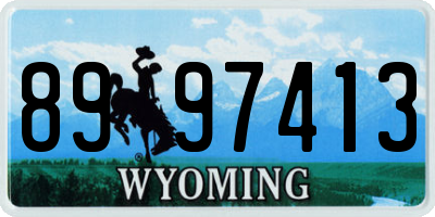 WY license plate 8997413