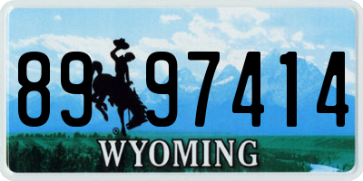 WY license plate 8997414