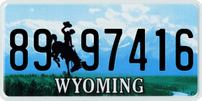 WY license plate 8997416