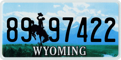 WY license plate 8997422