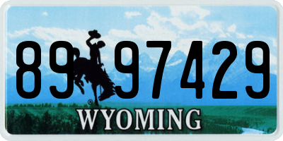 WY license plate 8997429