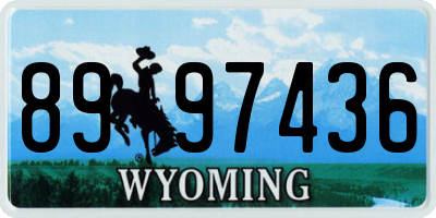 WY license plate 8997436