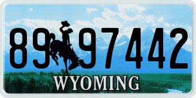 WY license plate 8997442