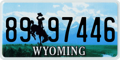 WY license plate 8997446