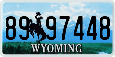 WY license plate 8997448
