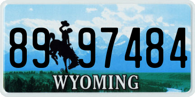 WY license plate 8997484