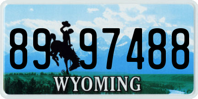 WY license plate 8997488