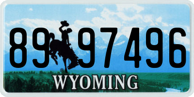 WY license plate 8997496