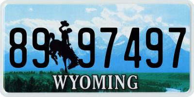 WY license plate 8997497