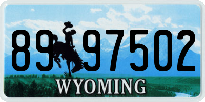 WY license plate 8997502
