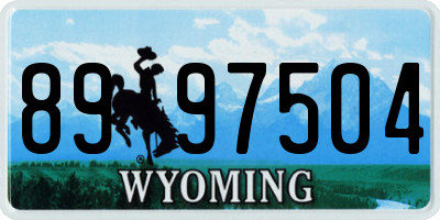 WY license plate 8997504
