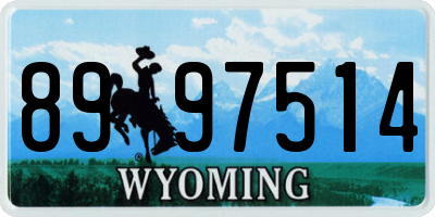 WY license plate 8997514