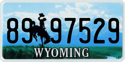 WY license plate 8997529