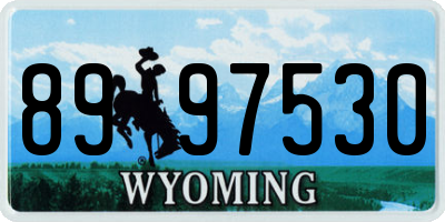 WY license plate 8997530