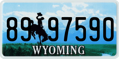 WY license plate 8997590