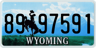 WY license plate 8997591