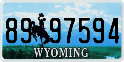 WY license plate 8997594