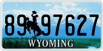 WY license plate 8997627