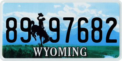 WY license plate 8997682