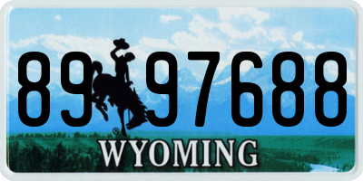 WY license plate 8997688