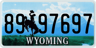 WY license plate 8997697
