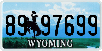 WY license plate 8997699