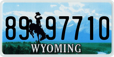 WY license plate 8997710